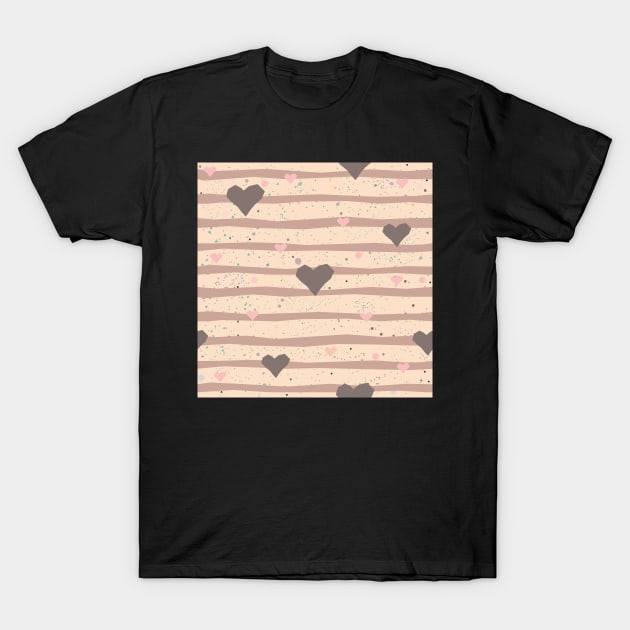 Heart Pattern T-Shirt by KristinaStellar 